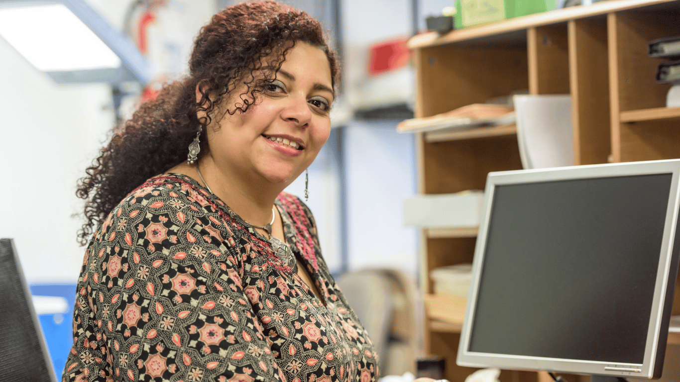 Administrator working at desk